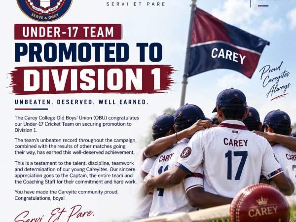Carey Under 17 climbs up to Divison 1