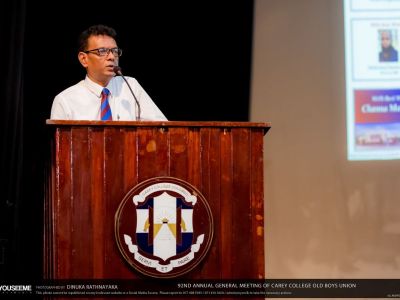 MR. MERVYN PONNIAH WAS RE-ELECTED AS THE PRESIDENT OF THE CAREY COLLEGE OLD BOYS UNION